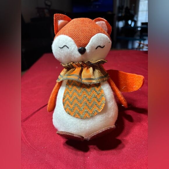 7” Owl & Fox Felt Plushie Shelf Sitters or Door Stops EPC Fall Autumn Thanksgivi - Picture 9 of 13